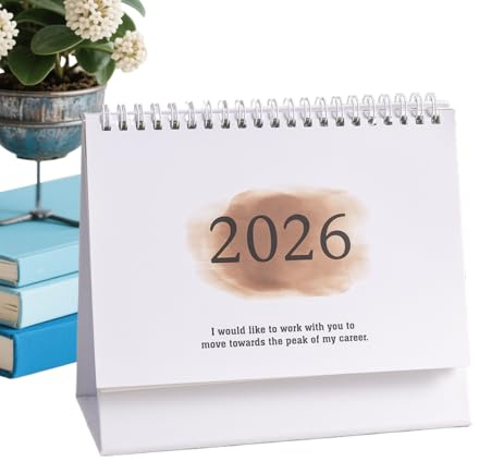 Calendario 2026 da scrivania, in piedi 2025-2026, calendario da scrivania in carta spessa, planner mensile per casa, ufficio, scuola, dormitorio, appartamento, insegnanti, studenti, Capodanno, Natale
