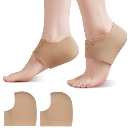 Gel Heel Protectors for Plantar Fasciitis Relief – 1 Pair Heel Cups for Women & Men, Soft Silicone Heel Pads for Heel Pain, Achilles Tendon Support & Whole Day Comfort in Shoes