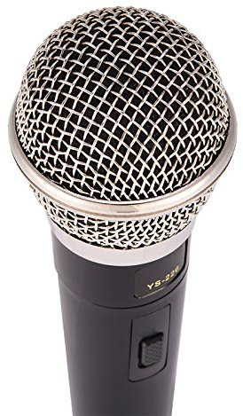 Ausla Microfono Dinamico Microfono per Voce Cablato con Cavo da Costruzione in Plastica da 40 Hz a 18 KHz Riduzione del Rumore del Suono Chiaro per Karaoke Canto Conferenze Intrattenimento Familiare