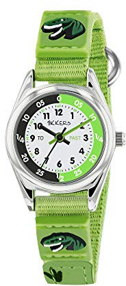 Tikkers Jungen Analog Quarz Uhr mit Stoff Armband TK0149