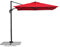 Schneider Sonnenschirm Rhodos Junior, rot, 230 x 230 cm quadratisch, 759-77, Gestell Alu/Stahl, Bespannung Polyester, 17 kg