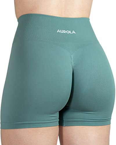 AUROLA Dream Collection Short d'entraînement Taille Haute sans Couture pour Femme, Taille M