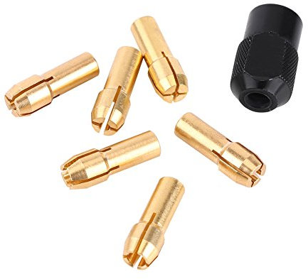 spannfutter,Parkside Spannzange,Spannzangen Für,-Zubehör Col 6-Teilige Spannzangen-Hülsen Greifkapazitätsbereich 1 Mm 3,2 Mm Mit M8 * 0,75-Kappe,Passend Für Rotationswerkzeuge