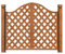 Hof Holz Lattenzaun Tor, Doppelt Öffnendes Holztor Garten Schutzzaun Elegante Teakholzfarbe Einfache Installation Für Wohngebäude, Außenbereich, Hof, Terrasse, Einfahrt (Farbe : Brown-B, Größe : 120