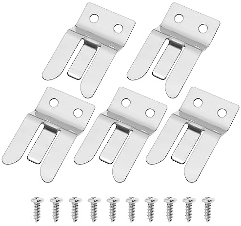 EMSea Lot de 5 clips de fixation pour microphone Yaesu MH-48 FT8900 FT7800 FT7900 FT8800 FT1807, CB Amateur PMR avec vis
