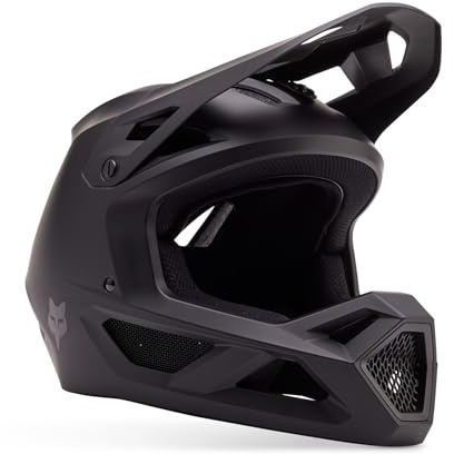 Fox Racing YTH Rampage Helmet CE/CPSC MTB Helm – leichte ABS-Schale – 360° Belüftung – MIPS Technologie – verstellbares Visier – GoPro Halterung – Matte Black, Größe: YM