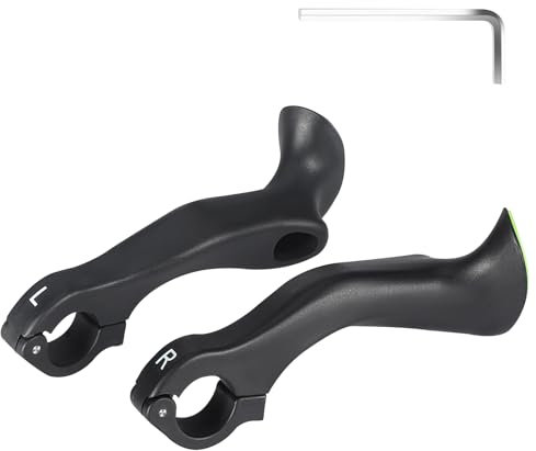 1 Paio Manopole per Manubrio Bici,Manubrio Morsa Bici,Estremità del manubrio della bicicletta,Impugnatura per Bicicletta,Bike Bar Ends,per Manubri da 21,8-22,2 Mm Bicicletta, Mountain Bike, MTB
