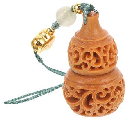 SOIMISS Gourd Pendant Decor Key Pendant Sandalwood Hanging Bottle Gourd Ornament Compact Lightweight Rope