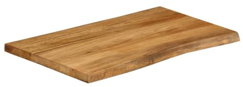 Generisch Tischplatte mit Baumkante 70x60x3,8 cm Massivholz Mango,jiangboyue-370787