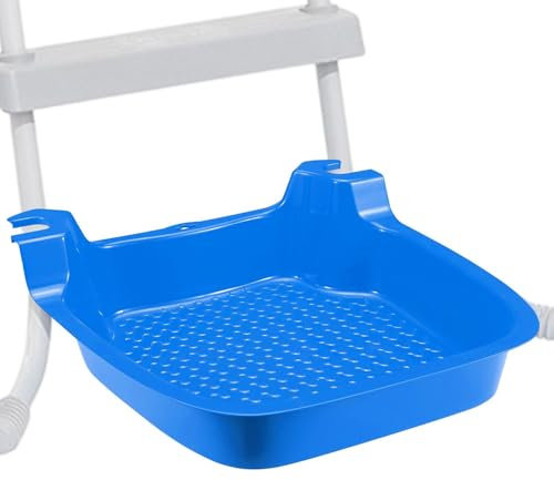 Échelle de Piscine, bac à Pieds, résistant aux UV, antidérapant, pour Piscine Hors-Sol, Personnes âgées et dans Le Jardin