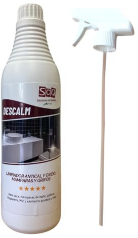 Limpiador de cal para baños | Elimina la cal y manchas de óxido | Limpiador antical desincrustante | Ideal para Mamparas, Grifería, Lavabos y Fregaderos