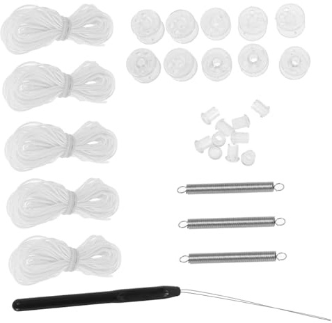 Ciieeo Kit de Réparation pour Camping Car Accessoires Tendeur de Cordon en Pom, Installation Facile pour Stores Plissés de Fenêtre de Camping-Bateau