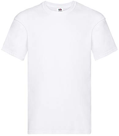 Fruit of the Loom Men's Original T. T Shirt, White, L UK
