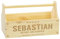 LAUBLUST Große Werkzeugkiste Hammer Motiv - Personalisiert mit Individueller Wunsch-Gravur - 34 x 18 x 20 cm, Natur | Geschenkkiste - Geschenk-Verpackung | Aufbewahrungskiste | Flaschen-Korb FSC®