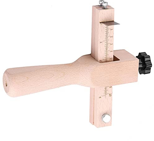 Cortador de Cuero y Madera Ajustable, Herramienta Manual para Tiras y Correas, Ideal para Artesanía y Bricolaje, Accesorio de Precisión para Trabajo en Cuero y Madera