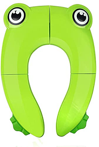 JZK Faltbarer Töpfchen-Trainingssitz für Kinder, Tragbarer Kinder-Toilettensitz für Reisen, Rutschfester Toiletten-Trainingssitz für kleine Jungen Mädchen, Reise Toilettensitz für Kleinkinder