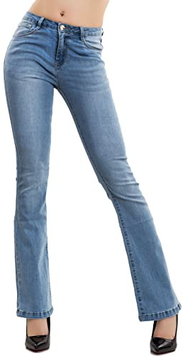 Toocool Jeans Mujer Pantalones Skinny Push Up Pata de Elefante Campana Vaqueros Elásticos Curvy Fit XM-986