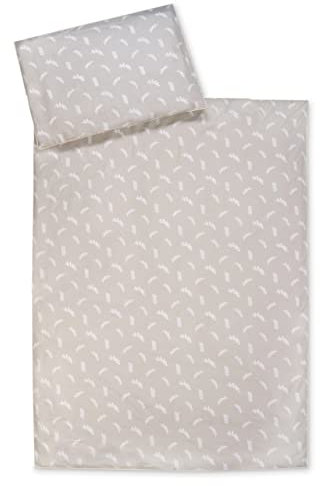 Julius Zöllner Bettwäsche Organic 100x135+40x60 Zweige taupe