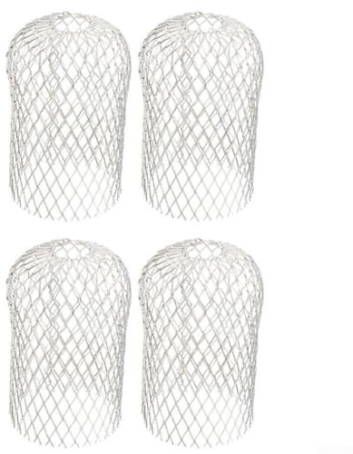 4 x Laubfilterkappen, Laubfilter, Aluminium, Metallgitter, Dachrinne, Laub, Schmutzfänger, einfache Installation, kein Werkzeug erforderlich