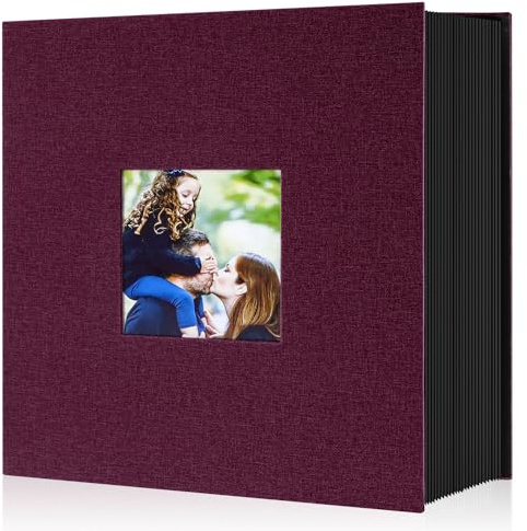 Lanpn Album Photo 10x15 1000 Pochette, Grand Geant Format Lin Tissu Album pour Horizontal Vertical Photos Vert