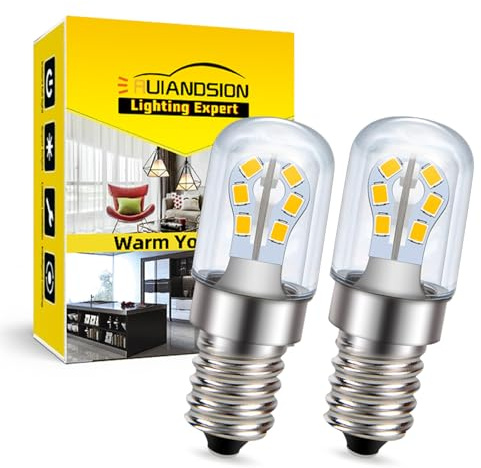 Ruiandsion 2 PCS E14 AC/DC 24V LED Lampadina T18S 2W 1200 Lumen, piccola vite Edison SES, luce bianca calda per camper, caravan, barche, lampade solari