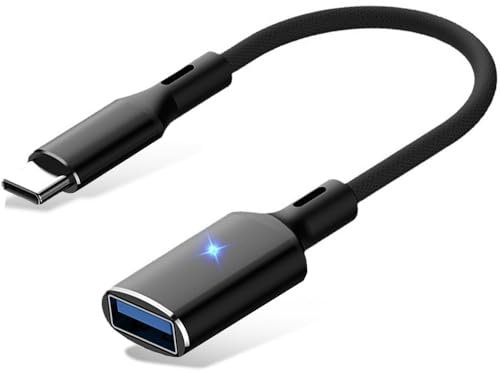 USB C to USB 3.0 Adapter, Type C Male to USB Female OTG Cable, USB C to A Male to Female Adapter, Compatible with iPhone 15 Pro/Max, iPad Pro, MacBook Pro Air, Google Pixel, Samsung Galaxy