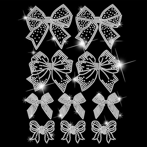 SUPERDANT 10 pajaritas para planchar con diamantes de imitación de transferencia de calor, para camiseta, calcomanías brillantes termofusibles para ropa, sudaderas, jeans, bolsos, sombreros