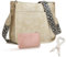 Oskuglin Handtasche Damen, Umhängetaschen aus Weichem PU Leder für Damen Crossbody Bag mit 2 verstellbarer Riemen Gurt,mit Kleine Ledertasche, Handtasche für den täglichen Gebrauch (Weiß)