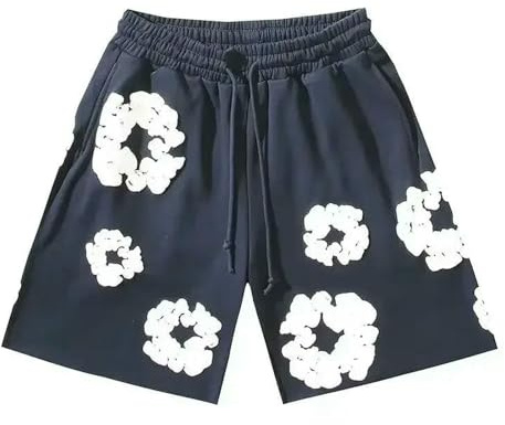 FZCXHONJ Pantaloncini Nuovi Pantaloni da Spiaggia Estiva Casual Americano Kapok Stampato Short di Fiori Vacanze All'aperto per Uomini Maschi-d14261-s