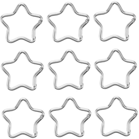 YARNOW 10 St Stjärnformade Karbinhakar i Silver Klättringskarabiner för Nyckelringar och Friluftsaktiviteter Slitstark Design för och Förvaring