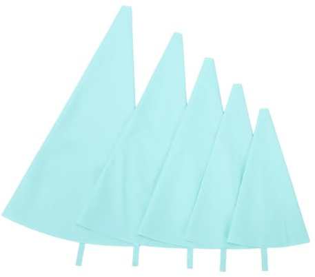 UKCOCO 5 Piezas Manga Pastelera de Silicona Reutilizable Resistente al Calor para Decoración de Galletas Cupcakes y Pasteles Eventos y Repostería Profesional