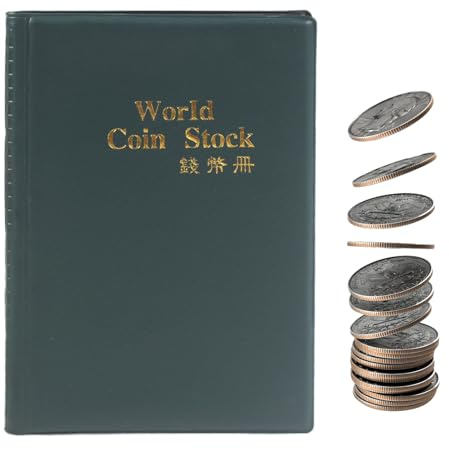 Album pour pièces de monnaie, 120 poches, porte-monnaie, livre | pour projet scolaire, histoire, classe, conservation culturelle, musée, anniversaire, retraite