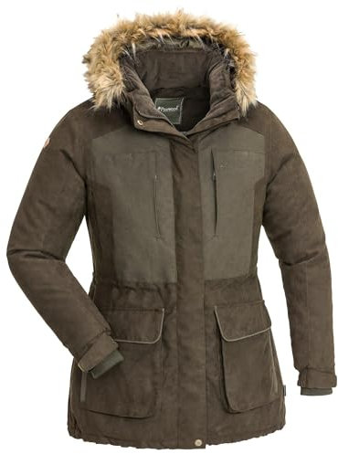 Pinewood Damen Smålandabisko 2.0 Damen Jagd Jacke - Jagdjacke Damen - wind- und wasserdicht - bequeme Passform mit abnehmbarer Kapuze und anderen praktischen Details