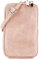 modamoda de - T197 - ital. Leder Umhängetasche Handytasche Klein, Farbe:Rosabeige/Wildleder