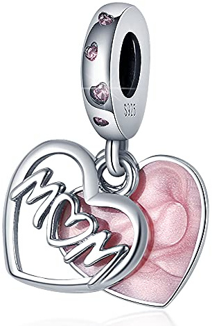 LONGLUCK Natural Starry Sky Charm，925 argento sterling Cubic Zirconias Bead Charm per le donne Bracciale & Collana, gioielli fai da te per le ragazze.