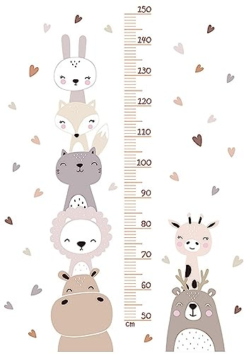 YiDM - Adhesivo de pared para niños, diseño de pared con adhesivo autoadhesivo, impermeable, para pared, diseño de puntera de crecimiento, medición de altura para habitación de niños