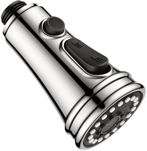 Gearmax 3 Modes Tête Robinet de Cuisine Remplacement Pull Out Pommeau de Douche Cuisine Douchette Evier Cuisine Robinet 360° pour Mitigeur, Robinet Cuisine