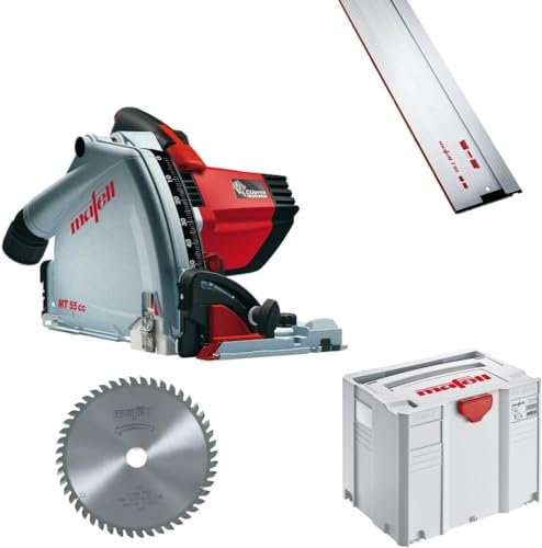 MAFELL Tauchsäge MT 55 cc MidiMAX (1400 Watt CUprex Hochleistungsmotor, 57mm Schnitttiefe, T-Max Transportkoffer, 80cm Führungsschiene, Made in Germany)