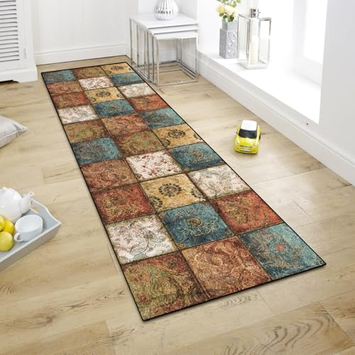 WTHYGB Teppich Läufer Flur, Küchenläufer 60x120cm rutschfest Waschbar