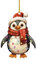 Weihnachtsdeko Amerikanisch Weihnachtsbaum Mini Weihnachten Kleine Geschenke Weihnachtsdeko TüRBedruckte süße Pinguin-Weihnachtsdekoration aus Holz 2024, geeignet als Souvenir für Frauen, Männer und