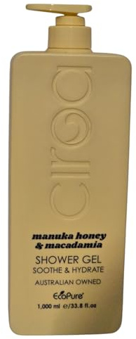 manuka honey & macadamia SHOWER GEL SOOTHE & HYDRATE 1000ml nourishing Gently cleanse scented with sweet,creamy Manuka Honey & macadamia