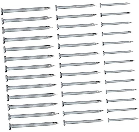 SOLUSTRE 515pcs Galvanized Cement Nails Flat Head for Masonry Wall Tiling Woodworking Projects