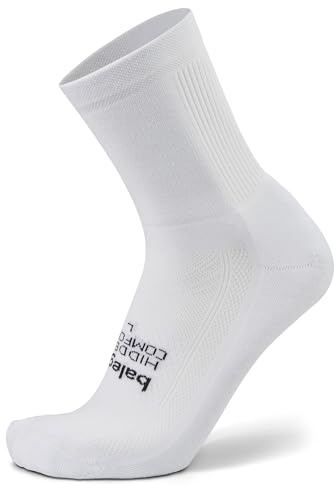 Balega Unisex Adult HC Mini Crew Performance No Show Athletic Running Socks (1 Pair), White, Large