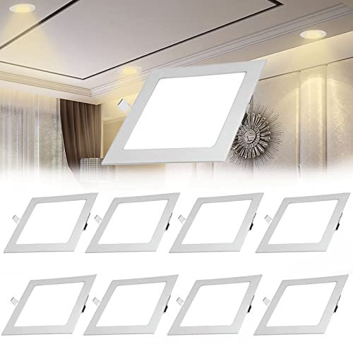 HFDJRWK Lampada da Incasso a LED 4000K Lampada da Incasso a LED Ad Alta Luminosità 3W/4w/6w/9w/12w/15w/18w Adatta for L'illuminazione di Interni(18w,9pcs)