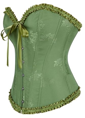 Generisch Pantalones corpiño para mujer, moldeador, corsé de encaje, sujetador push up, entrenador de cintura para adelgazar, levantar la cintura, pantalones corpiños, abdomen, verde, XL