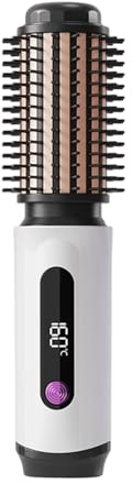 Brosse À Friser Chauffante – Peigne À Friser Ionique | Brosse Chaude Pour Cheveux À 3 Réglages De Température | Styler Fer À Lisser Pour Femmes Hommes Salon Éruption Look Frisottis Stimule La Brillanc