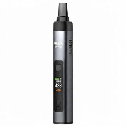 XMAX V4 Pro, 3-in-1 Dry Herb, Wax, Concentrate Vaporizer, Convection Technology, Removable Battery, **Upgrades from V3 inc Adjustable Airflow, Faster Heating, On Demand Mode** (No Nicotine) (Silver)