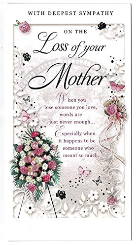 Mum Sympathy Card With Embossed Sympathy Verse