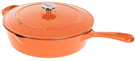 Cuisinart Cast Iron Chicken Fryer 12 Terracotta Orange
