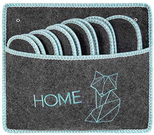 ONVAYA® ABS Gästepantoffel | Fuchs - Home| 6er Set | Antirutsch Sohle | Hausschuhe | Filzpantoffel | Gr. 36-45 Gästehausschuhe